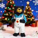 Black Bear Figurine Home Decor Bear Statue,for Office, Desk, and Shelf Decoration,Doctor Themed Birthday Gifts