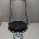 BIG RED Torin Swivel Bar Stool: Padded Garage/Shop Seat with Chrome Plated Legs, Black, 28.74" Tall, 18.5" Diameter