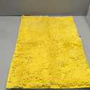 LuxUrux Bath Mat, Extra-Soft Plush Non-Slip Bathroom Rug, Luxury Chenille Microfiber Material, Super Absorbent Shaggy Bath Rug. Machine Wash & Dry (17 x 24 inches, Yellow)