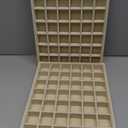 Large Velvet Jewelry Tray 2 Pack Stackable Jewelry Display Drawer Inserts Trays Organizer for Earring Bracelet Necklace Ring (Beige, 48 Grids)