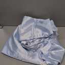 P Pothuiny 6 Pieces Queen Satin Sheets Luxury Baby Blue Satin Bedding Sheet Set, 1 Deep Pocket Fitted Sheet + 1 Flat Sheet + 4 Pillow Cases