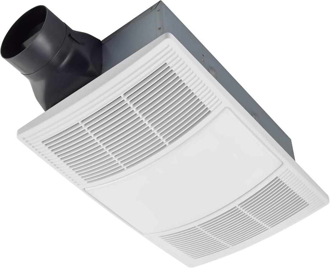 Broan-NuTone Non-Lit PowerHeat Bathroom Exhaust Fan and Heater, 110 CFM, 2.0 Sones, White