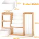 mirolam Toy Storage Organizer and Stuffed Animal Storage - Kids Room Toy Organization with 3 Bins Chest and 3 Tiers Montessori Book Shelf - Toddler Furniture for Playroom - Bedroom Nursery Decor, 50.8 x 35 x 12.6 inches