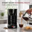 Mixpresso 12 Cup Coffee Pot, Auto-Off & Reusable Filter, Large Drip Coffee Maker, Borosilicate Glass Carafe, Anti-Drip, Water Window, Easy On/Off Switch, Black Coffee Machine