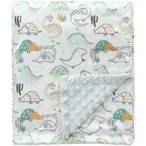 CREVENT Fuzzy Baby Nursery Blanket for Boys Soft Plush Receiving Gift for Newborns, All Season Use - Dinosaur 30x40 Inches