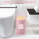 XLHOMO Pink Bathroom Set, Pink Bathroom Accessories Set with Trash Can, 2PCS Soap Dispensers, Soap Dish, Toothbrush Holder, Toothbrush Cup,Toilet Brush, Tray and Qtip Holders for Bathroom Decor