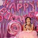 Pink Tinsel Curtain Party Backdrop,10pcs Square Foil Fringe Curtain Pastel Pink Streamers Party Decorations for Bachelorette Princess Birthday Valentines Day Sleepover Slumber Theme