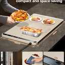 Warming Mat for Food,Food Warming Mat,Electric Warming Tray for Buffets Party and Home Daily Use,Heating Fastly in 10s,Portable Design,Timed Function for Your Family. (26x15 Inch, Cream White)