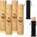 Set of 4 Small Bamboo Scattering Urn Tube for Human Ashes, ECO Friendly Bamboo Spreading Cremation Tube Urn for Human Pet Ashes(Ocean Sunset)