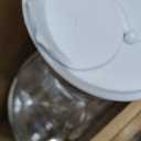 3+1 Pack Laundry Pods Containers & Dryer Sheet Holder & Laundry Detergent Dispenser, Laundry Room Organization and Storage Jars with Lids, Labels and Scoops for Scent Booster, Powder, Pods (Wood)