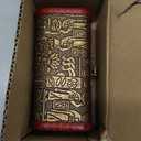 Flylin Vintage Treasure Chest Box, Wood Leather Jewelry Storage Box Case Holder with Combination Lock for Gifts, Vintage Style Trunks for Jewelry Keepsakes Collection Home Decor Ring Necklace Earring