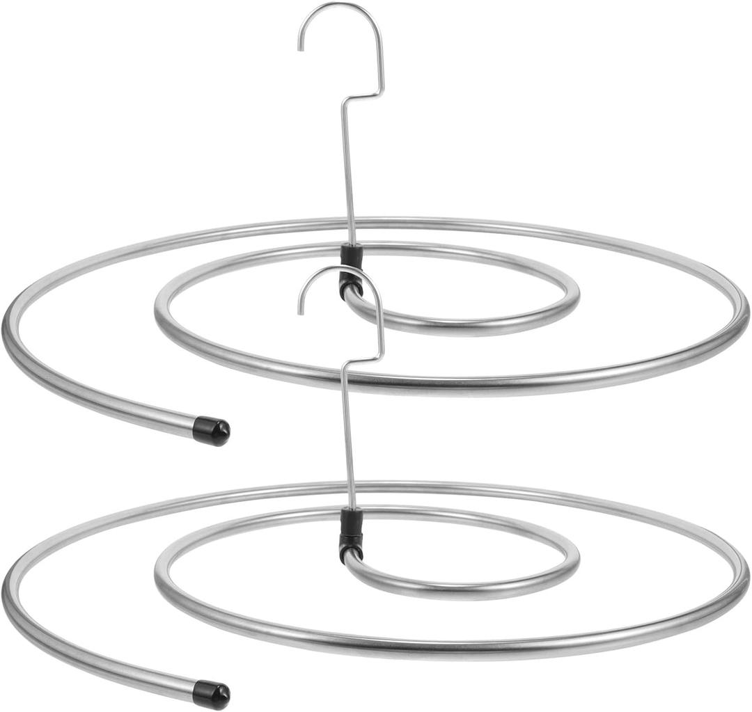 Ciieeo Rotating Sheet Hanger 2-Pack Spiral Drying Rack for Bed Sheets Blankets Quilts Towels Space-Saving Laundry Drying Hanger 16.53 X 15.74 X 0.39 in, 42.00X38.00X17.00CM