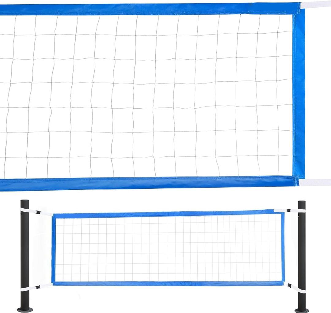 Adjustable Pool Volleyball Net - 15x3 ft Heavy-Duty Replacement Net for Backyard Inground Pools, Beaches | Family & Friends Outdoor Games no Poles
