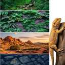 Breling 48 x 18 Inch 4 Pcs Reptile Tank Background,Habitat Scenes, Style3