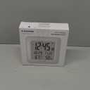 KADAMS Bathroom Clock 9.5" Kitchen Wall Clock with Large LCD Screen  Shower Clock with Suction Cup,Temperature, Humidity, Calendar  Water-Resistant, 4 Mounting Options, Silver