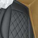 Full Set Seat Cover Fit for Chevrolet Chevy Equinox 2007-2025 2026 | Waterproof Faux Leather Car Seat Covers Protector - Easy to Install Automotive Interior Accessories (5 Seats, Black Line)