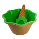 Ceramic Ice Bowl Wispoon, Plastic, Pack of 4