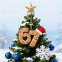 5 x 67 Christmas Ornament, 6 7 Christmas Tree Hanging Ornament Decorations, Funny Six Seven Ornaments Decor, Gag Gifts, 67 Gifts for Kids, Teens, Teen Girls, Boys1