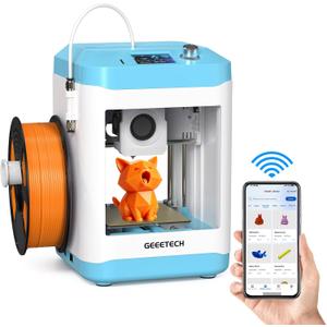 Geeetech M1S 3D Printer for Kids and Beginners
Fully Open Source Pre-Assembled, High-Speed Mini 3D Printer, Auto-Leveling, STEM Learning Tool, 3.94x4.33x3.94in Print Size