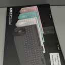 Wireless Keyboard and Mouse Combo - Full-Sized Ergonomic Keyboard with Wrist Rest, Phone Holder, Sleep Mode, Silent 2.4GHz Cordless Keyboard Mouse Set for PC, Laptop - Trueque (Pure White, 1 Pack)