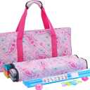 TIASUSAN American Mahjong Tile Set, 166 Pink Tiles, Bag and Mahjong Accessories, 4 All-in-One Rack/Pushers, Mahjong Set Complete