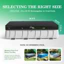 UIRWAY 500D 16x32FT Winter Pool Cover Rectangular Heavy Duty Thick Fabric