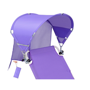 Universal Wind-Resistant Chair Umbrella Canopy, Foldable Portable UPF 50+ Sun Shade Attachment with Adjustable Clamp, Fits Most Beach, Camping, Lawn, Sports, Tanning, Zero Gravity Chairs, Patented