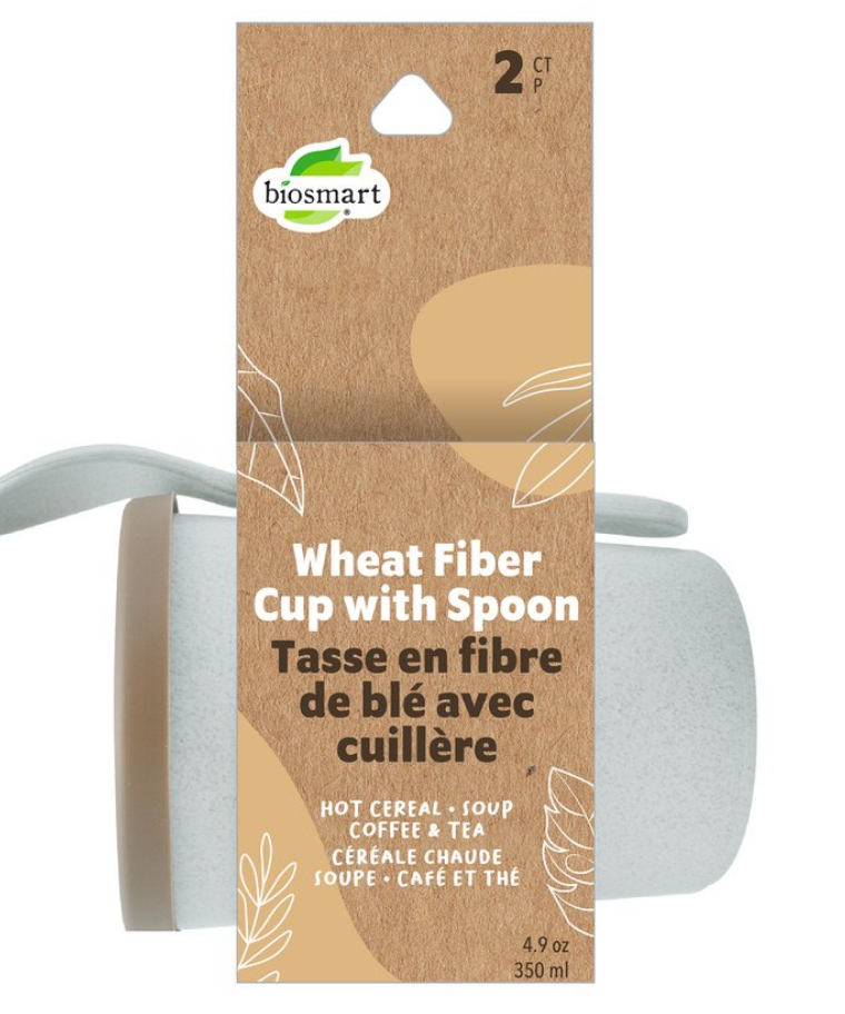 Wheat Fiber Cup With Spoon Biosmart 2 CT