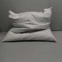 MIULEE Goose Feather Down Bed Pillows with 100% Cotton Cover, Queen Size Set of 2 Soft Fluffy Decorative Bed Sleeping Pillows for Back,Side Sleepers White