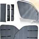 Insulated Blackout Van Window Covers Fit for Mercedes Benz Sprinter NCV3 2007-2018, Magnetic Van Front Door Side Window Shades, Gray (Pair)