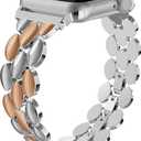 Moolia Elegant Metal Strap Compatible with Apple Watch Band 38mm 40mm 41mm 42mm Metal Fashion Women Replacement Strap Bracelet for iWatch Series 11/10/9/8/7/6/5/4/3/2/1 