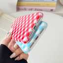 Longlayss for iPhone 11 Case Lattice Plaid Checkered Gingham Phone Case Cute Aesthetic Pattern Soft TPU Shockproof Phone Cover for Women Girls (Blue)