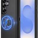for Samsung Galaxy S25 Plus Case [Compatible with MagSafe], Heavy Duty Shockproof 3-Layer Protection Rugged Cover, Drop-Resistant and Wireless Charging (Black, Samsung Galaxy s25 Plus)