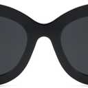 Oversized Cat Eye Sunglasses for Women Retro Square Cateye Style Sunnies AP3660 (C1 Black/Grey)
