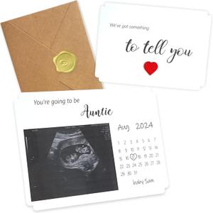 Pregnancy Announcement for Aunt, Auntie Baby Announcement Ideas Card, Sonogram Picture Pregnancy Announcement