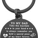 8 x Lcbulu Father's Day Present for Dad from Daughter Son - Drive Safe Dad Keychain Gifts for Birthday Valentine's Day Christmas