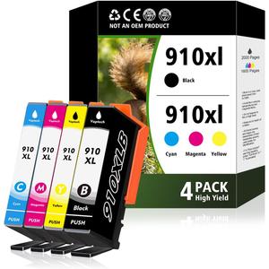910xl Ink Cartridges Combo Pack, Replacement for HP910 HP910 XL Ink Cartridges for Printers OfficeJet Pro 8015 8035 8025 8010 8018 8028 8022 8030 Printers (4 Pack)