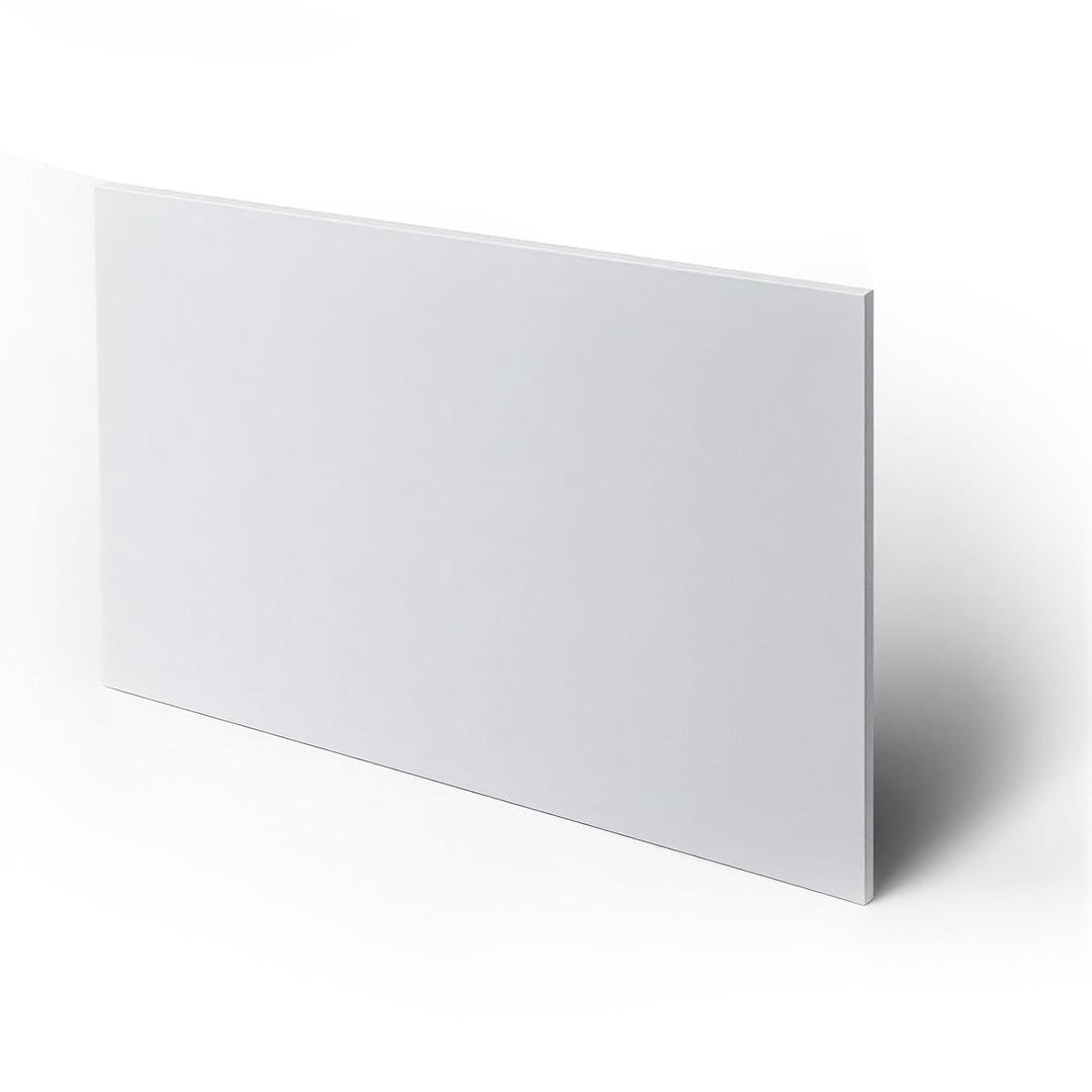 1 Pcs 24"x48" HDPE Sheet, 1/2" Thick High Density Polyethylene Board, Solid Plastic Block Board for DIY Projects, Machining, Home Decor, Handcrafts (White)