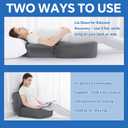 HOMBYS Extra Long BBL Pillow After Surgery for Sleeping & Sitting, Brazilian Butt Lift Pillow with Extended Back Support, BBL Chair with Hole, Mixed Filling (High-Density Foam + Soft Shredded Fill)