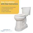 Grande Toilet Riser for Large Base Toilets, 15" W x 28" L x 3.5" H - Extra Tall 3.5" Toilet Seat Elevator for Handicap and Elderly, 500 lb Capacity, Easy Install Riser Base