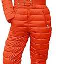 Cicy Bell Womens One Piece Ski Suits Winter Outdoor Sports Jumpsuit Fur Collar Coat Windproof Waterproof Hooded Snowsuit M