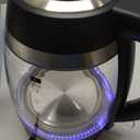 Chefman Electric Kettle, 1.8L 1500W, Hot Water Boiler, Removable Lid for Easy Cleaning, Auto Shut Off, BoilDry Protection, Stainless Steel Filter, BPA Free, Borosilicate Glass Electric Tea Kettle