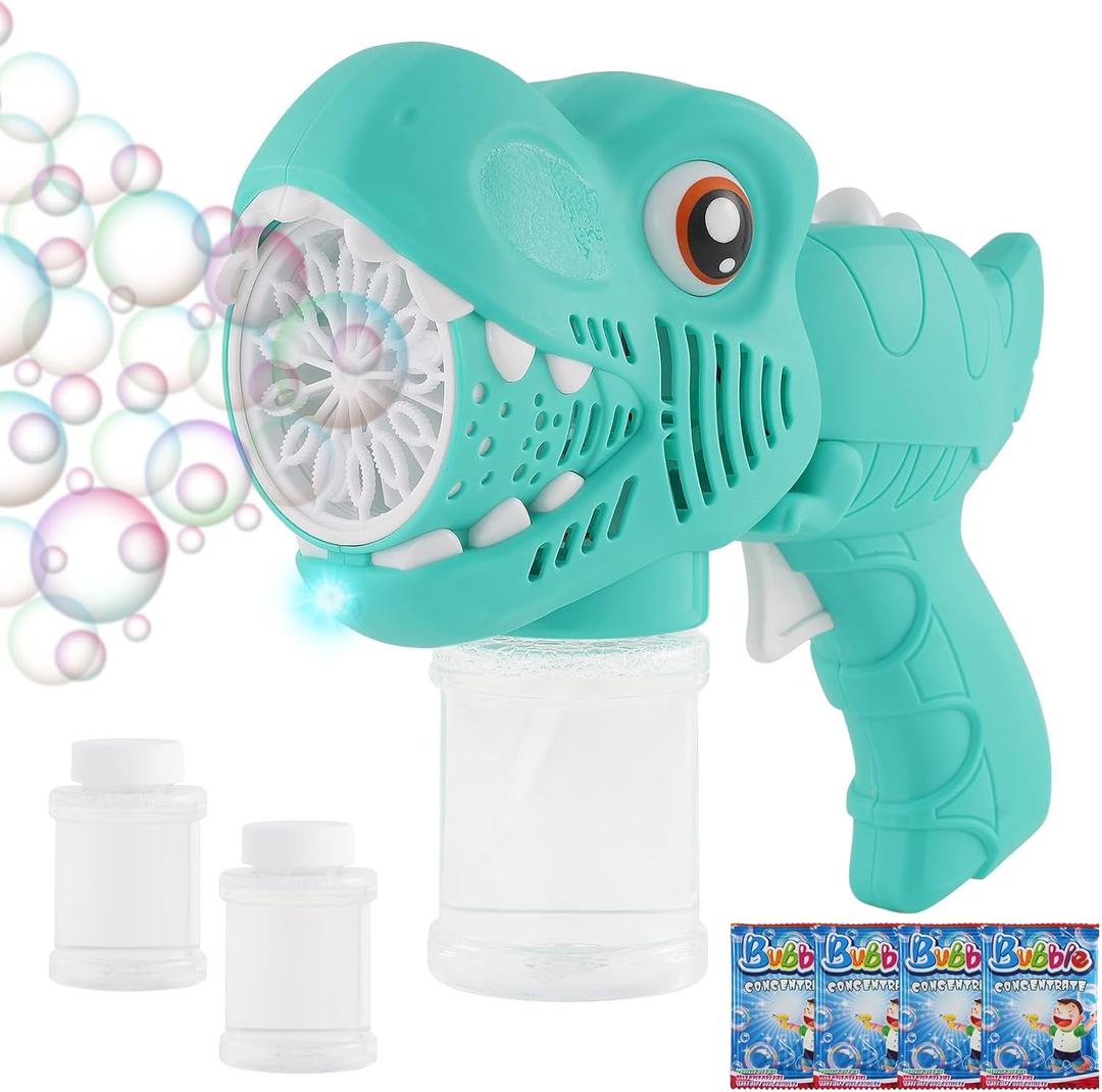 Onory 1 Pack Bubble Gun Machine for Kids, Bubble Gun with Bubble Solutions for Boys Girls, Bubble Blaster for Summer Toy, Party Favors, Outdoor & Indoor Activity, Birthday Gift, Bubble Blower (Green)