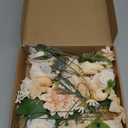 AmyHomie Nude Color Artificial Flowers Combo Silk Mix Peony Rose Fake Flowers w/Stem for DIY Wedding Bouquets Centerpieces Arrangements Table Fall Decor Party Bridal Baby Shower Home Decorations