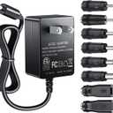 SoulBay 5V 2A Power Supply Adapter 10W AC100-240V to DC 5 Volt 2Amp Versatile Charger Cord with 8 Plugs for USB Hub TV Box Tablet Camera Speaker GPS Webcam Router and More 5vdc Electronics, 5FT