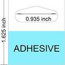 DGJM 1000PCS 1-1/4" X 1-5/8" Slot Hole Self Adhesive Hanging Tabs Heavy Duty Clear Plastic Hang Tabs Tags Hook for Store Retail Display