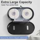 Twin Jumbo Roll Toilet Paper Dispenser, Commercial 9 Double Toilet Paper Holder Wall Mount, Industrial Tissue Dispenser with Key Lock, Tissue Holder with Dual Dispenser for Bathroom