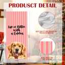 Pink Golden Retriever Door Cover Banner, Life Is Better with a Golden Front Door Cover Photography Background Decor for Porch Entryway Wall Hanging Decoration, 35 * 79 Inch