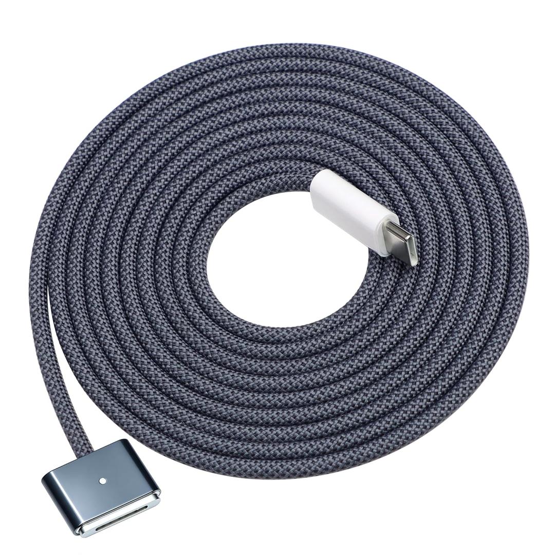 DERLULU Magnetic Charger Cable for MacBook Air & Pro, 6.6FT USB-C to Magnetic Cable Compatible with Air 13"/15" M2M5 & Pro 14"/16" 20212026, Midnight Blue