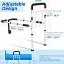 Bed Assist Rail for Elderly - ASTM Approved, 400 LBS Capacity, Tool-Free, Stable Bed Assist Rails for Seniors with Ergonomic Non-Slip Handle & Storage Pocket